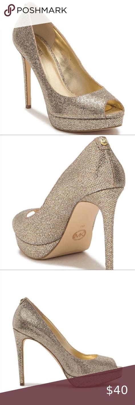 michael kors erika platform pumps gold|Michael Kors Erika Platform Pumps .